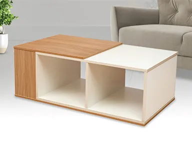 Austin Center Table - White And Saharawalnut (LF-AUST-CT-SWW-S)
