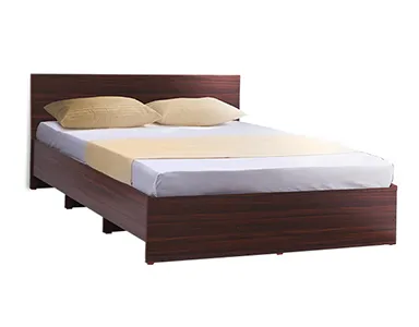 Budget Queen Size Bed - 78"x60" - Walnut (LF-BUDGET-BDQ-WN-S)