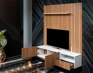 Coaster TV Stand - Sahara Walnut & White (LF-COAST-TVS-SWW-S)