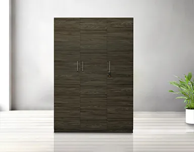 Flash 3 Door Wardrobe - Dark Walnut (LF-FLASH-3WD-DWN-S)