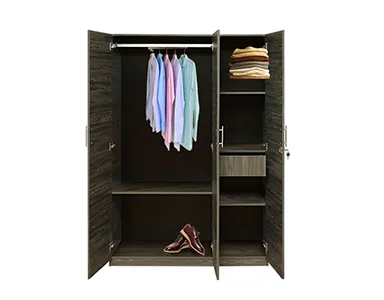 Flash 3 Door Wardrobe - Dark Walnut (LF-FLASH-3WD-DWN-S)