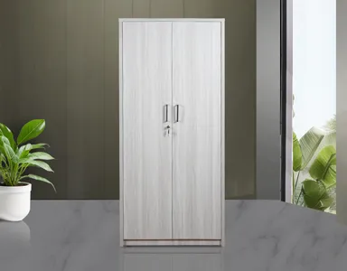 Florida 2 Door Wardrobe - White Oak (LF-FLO-2WD-WO-S)