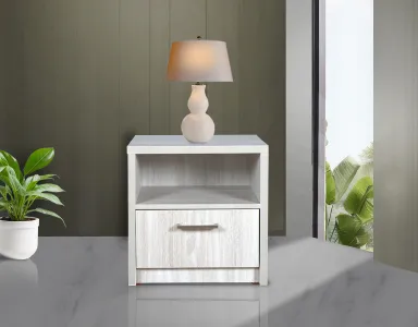 Florida Bed Side Cupboard - White Oak (LF-FLO-BSC-WO-S)