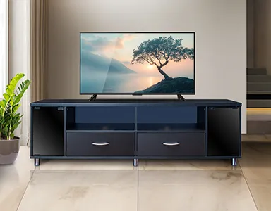 Rio TV Stand 60" - Black (LF-LCDRIO-BLK-S)