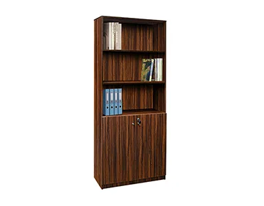 Office Half Door Book Cupboard - Walnut Color (LF-OFI-HDBC-001-WN-S)
