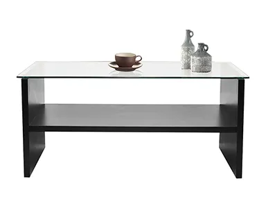 Glass Top Coffee Table LF-ORBIT-CT-BLK-S (Black)
