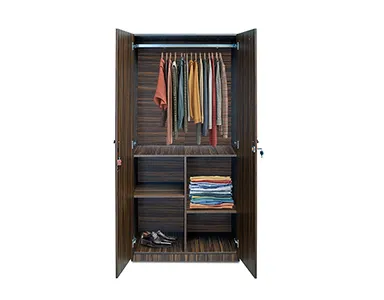 Rover Wardrobe - 2 Door With Mirror - Walnut (LF-ROVER-2DMW-WN-S)