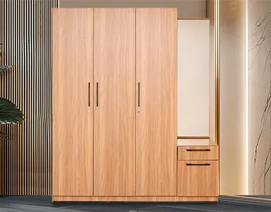 Ruby Wardrobe - Sahara Walnut (LF-RUBY-3WD-SHW-S)