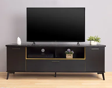 Denver TV Stand - Black (LFI-DENVER-TVS-BL-S)