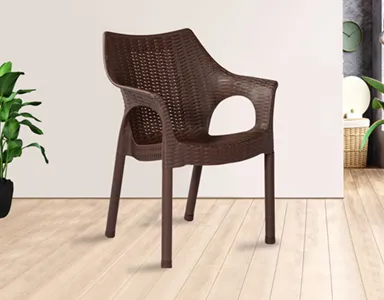 PHOENIX Plastic Rattan Chair - PF-CAMB-BR-S (Brown)