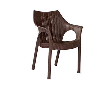 PHOENIX Plastic Rattan Chair - PF-CAMB-BR-S (Brown)