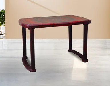 Nilkamal Marvel Plastic Table - Rose Wood Colour (PF-MARVEL-TBL-NKL-RW-S)