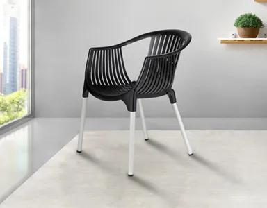 PHOENIX Mint Plastic Chair MINT-BL-S (Black)