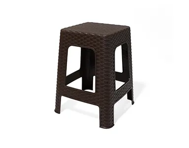 PHOENIX Rattan Plastic Stool - Brown (RTN-ST-BR)