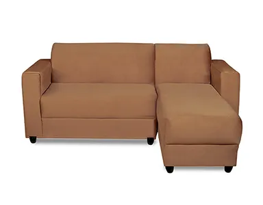 Corner Sofa - 2 Seater Chaise (Fabric Brown) - WF-ECOM-SOFA-BR-S