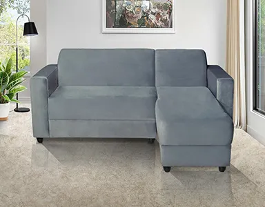 Corner Sofa - 2 Seater Chaise  (Fabric Gray) - WF-ECOM-SOFA-GR-S