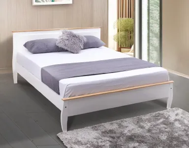 Preston White Colour Queen Bed