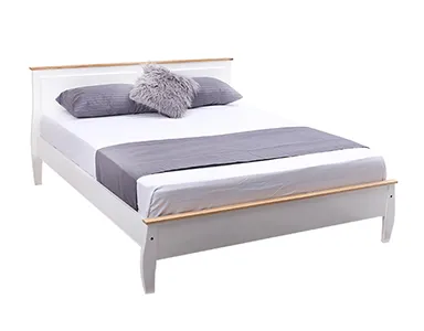 Preston White Colour Queen Bed