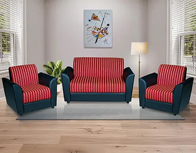 Sky Sofa 2+1+1 - Maroon Fabric (WF-SKY-211-MR-S)