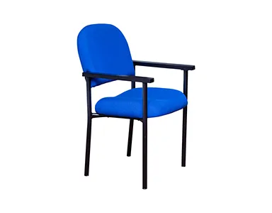 Fabric Visitor Chair With Arm V012 - Blue Color
