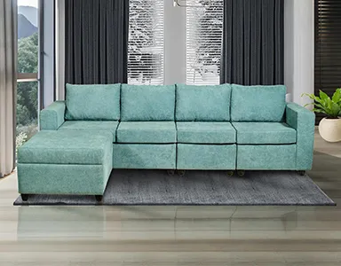 Winston Sofa - Blue Fabric (WF-WINSTON-4SC-BU-S)
