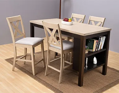 Boshwell Dining Table - 4 Seater - Table Only (Buttermilk/New Wedge 2) - WFI-BOSHWELL-TBL-S