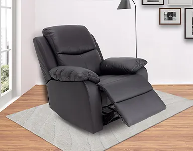 Carson Electric Recliner 1-Seater Sofa (Black) - WFI-CARSON-BL-S