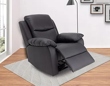 Carson Electric Recliner 1-Seater Sofa (Black) - WFI-CARSON-BL-S