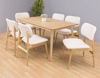 Derren Dining Chair - 6 Seater - Chair Only (Natural Oak) - WFI-DERREN-CHR-S