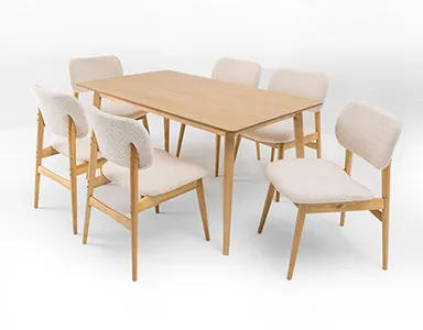Derren Dining Chair - 6 Seater - Chair Only (Natural Oak) - WFI-DERREN-CHR-S