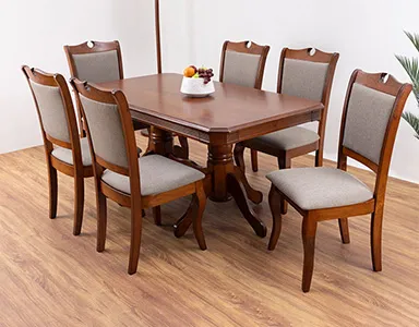 Helena Dining Table - 6 Seater - Table Only (Grape Red Cappuccino) - WFI-HELENA-TBL-S