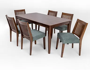 Lyon Dining Table - 6 Seater - Table Only (Walnut) - WFI-LYON-TBL-S
