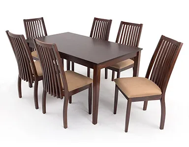 Michu Dining Table - 6 Seater - Table Only (Expresso) - WFI-MICHU-TBL-S