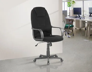 Fabric High Back Chair H004-BL-S - Black