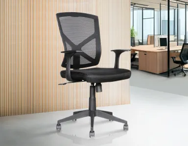 Mesh Mid Back Chair M002-BL-S - Back