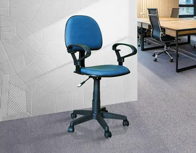 Fabric Typist Chair T001-BU-S - Blue