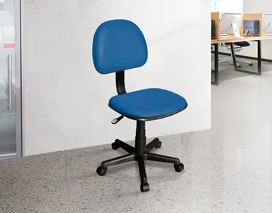 Fabric Typist Chair Without Arms T002-BU-S - Blue