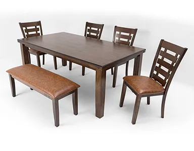 Troy Dining Table - 6 Seater - Table Only (Charcoal Mindy) - WFI-TROY-TBL-S
