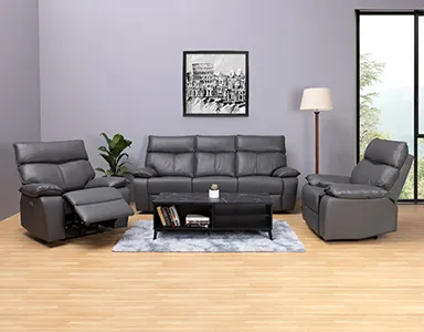 Willow Electric Recliner 3+1+1 Sofa (4ER) (Dark Grey) - WFI-WILLOW-DGR-S