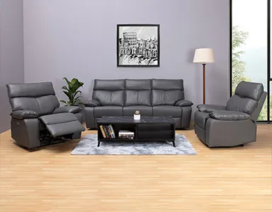 Willow Electric Recliner 3+1+1 Sofa (4ER) (Dark Grey) - WFI-WILLOW-DGR-S