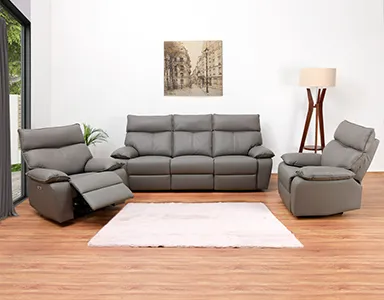 Willow Electric Recliner 3+1+1 Sofa (4ER) (Grey) - WFI-WILLOW-GR-S