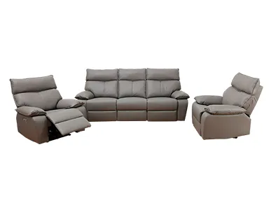 Willow Electric Recliner 3+1+1 Sofa (4ER) (Grey) - WFI-WILLOW-GR-S
