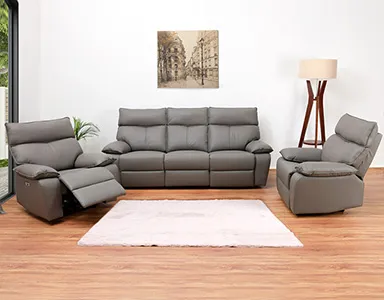 Willow Electric Recliner 3+1+1 Sofa (4ER) (Grey) - WFI-WILLOW-GR-S