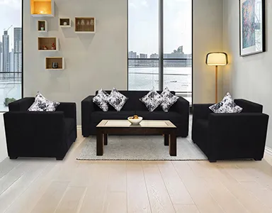 Cloud Sofa WFL-CLOUD-07 - Black Colour Fabric