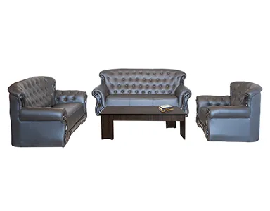 Kingston Sofa - Black Colour PVC