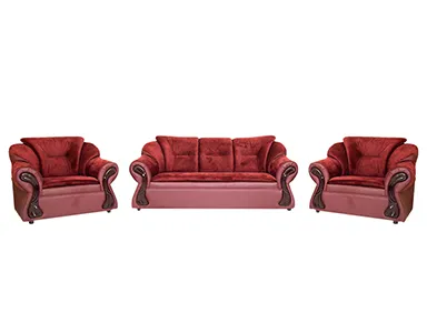 Raid Sofa (Maroon PVC And Fabric) - WFL-NEW-RAID-BL-S