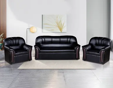 Nobel Sofa - Black PVC (WFL-NOBEL-NEW-BL-S)