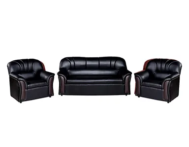 Nobel Sofa - Black PVC (WFL-NOBEL-NEW-BL-S)