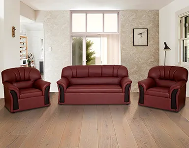 Nobel Sofa - Maroon PVC (WFL-NOBEL-NEW-MR-S)