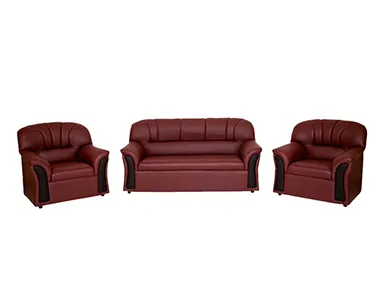 Nobel Sofa - Maroon PVC (WFL-NOBEL-NEW-MR-S)